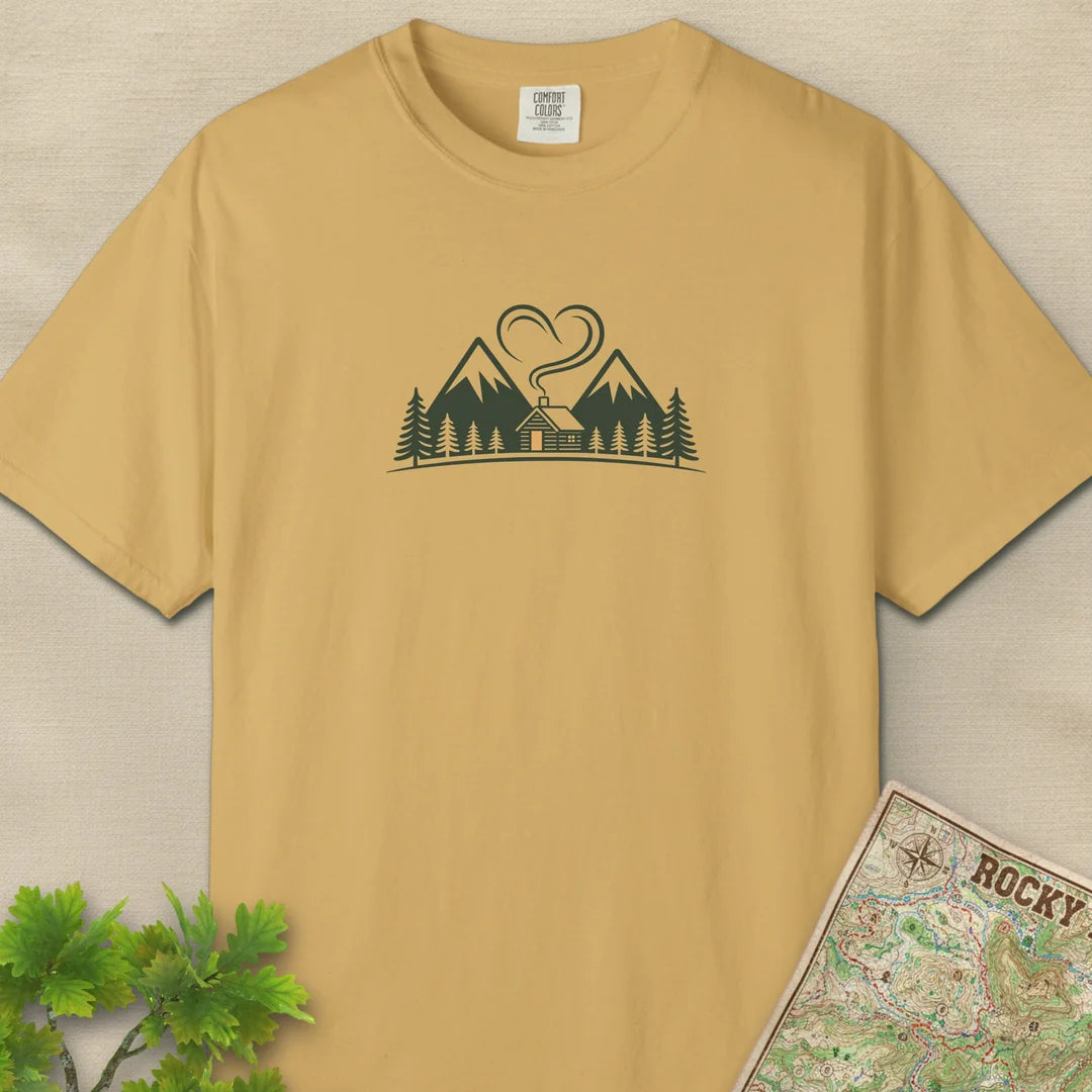 Cabin Heart Mountain Peace T-Shirt