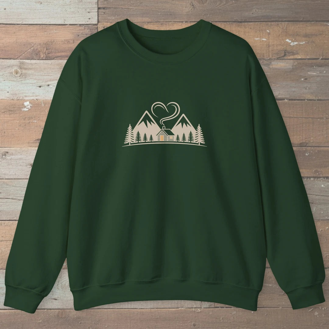 Cabin Heart Mountain Peace Sweatshirt
