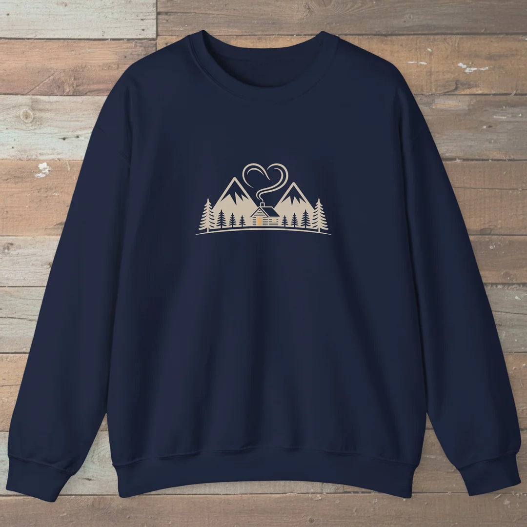 Cabin Heart Mountain Peace Sweatshirt