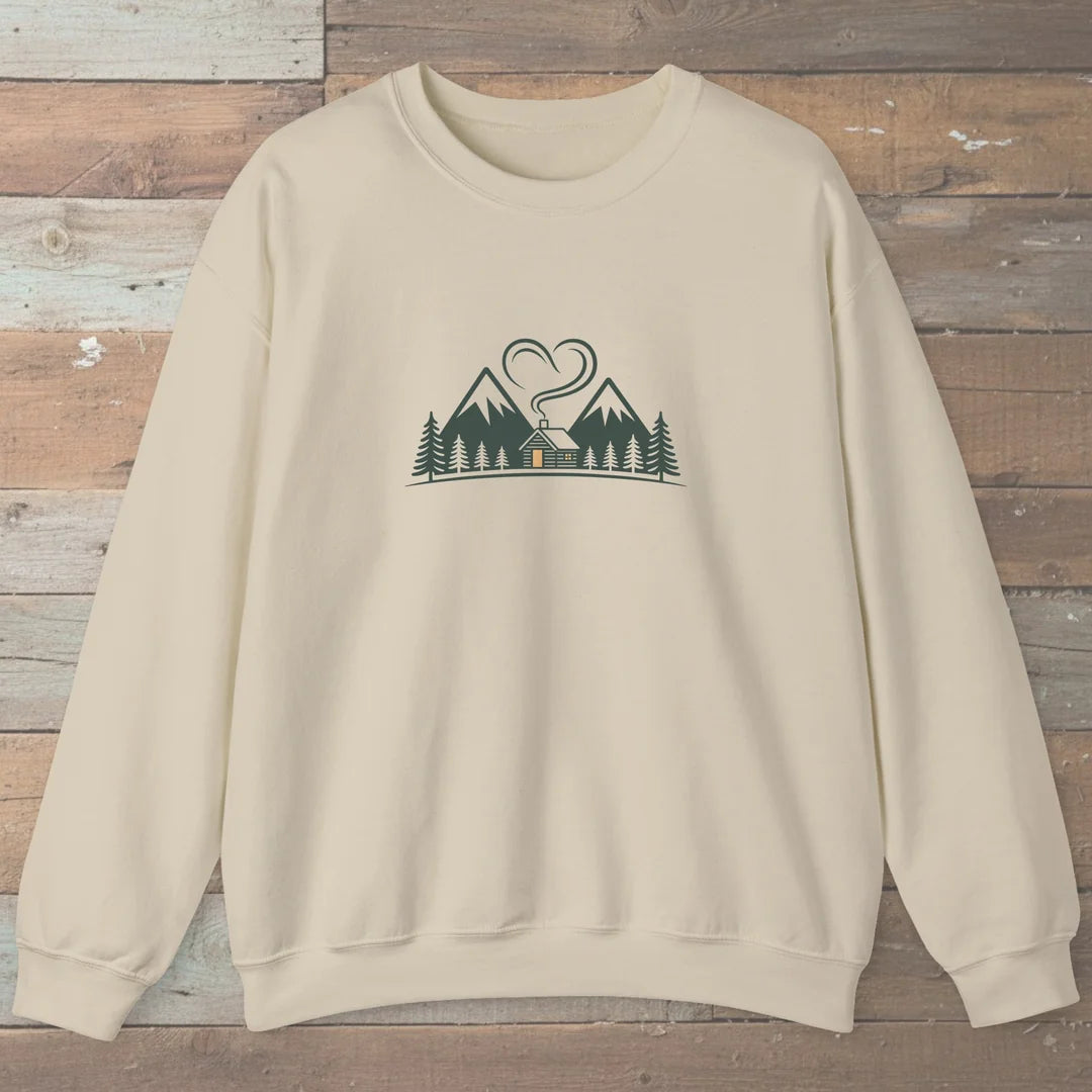 Cabin Heart Mountain Peace Sweatshirt