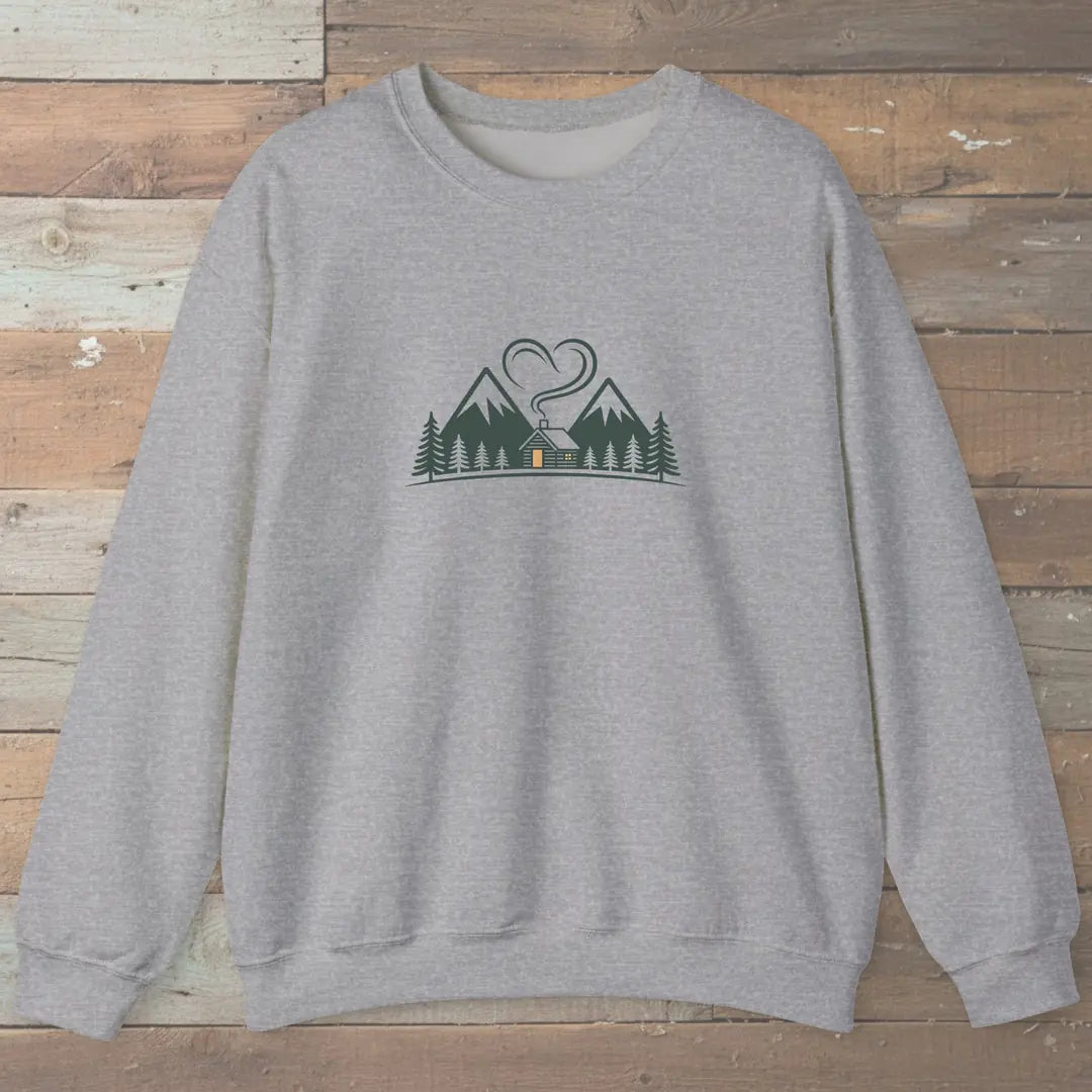 Cabin Heart Mountain Peace Sweatshirt