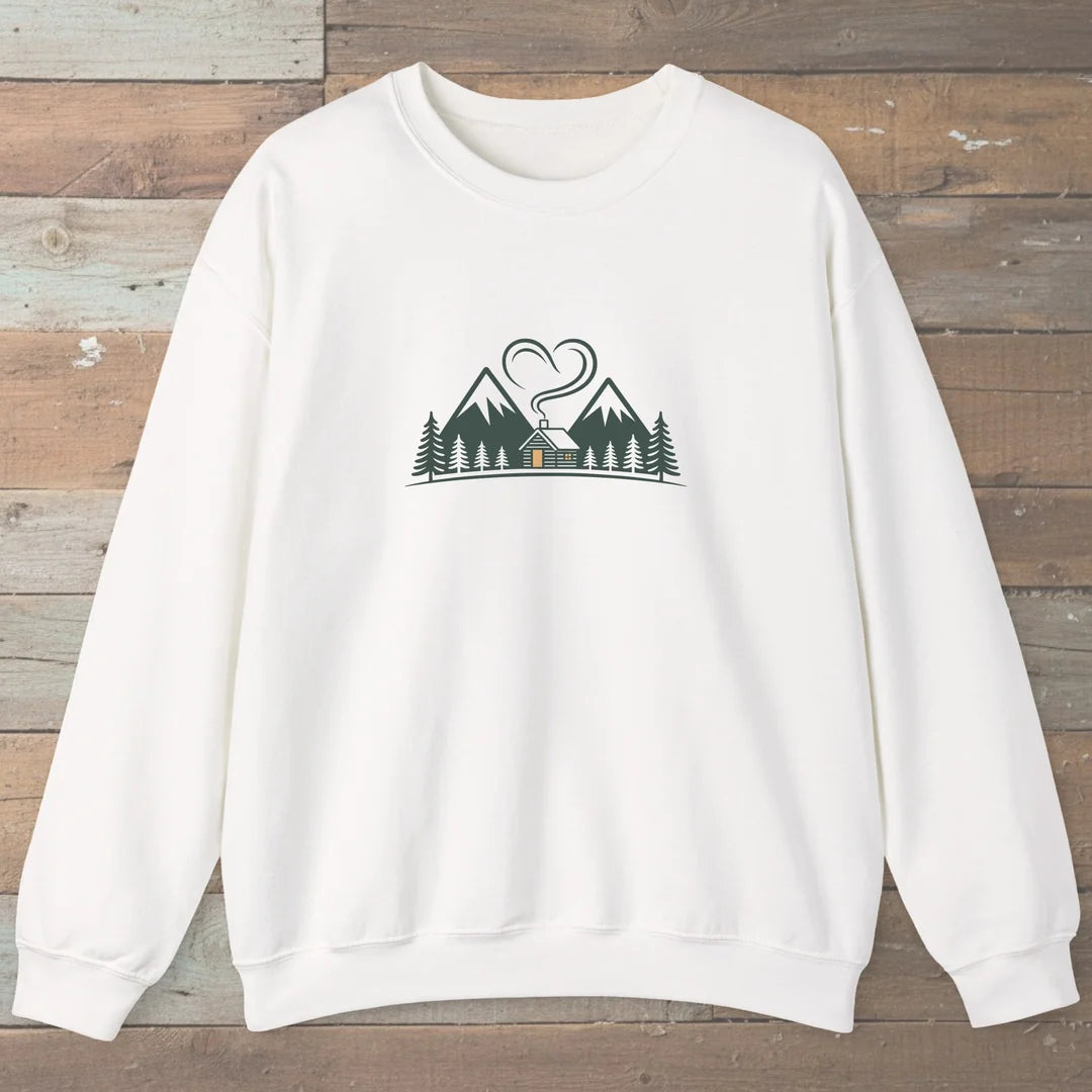 Cabin Heart Mountain Peace Sweatshirt