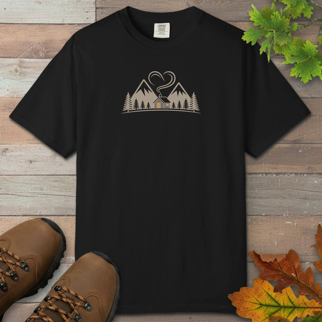 Cabin Heart Mountain Peace T-Shirt