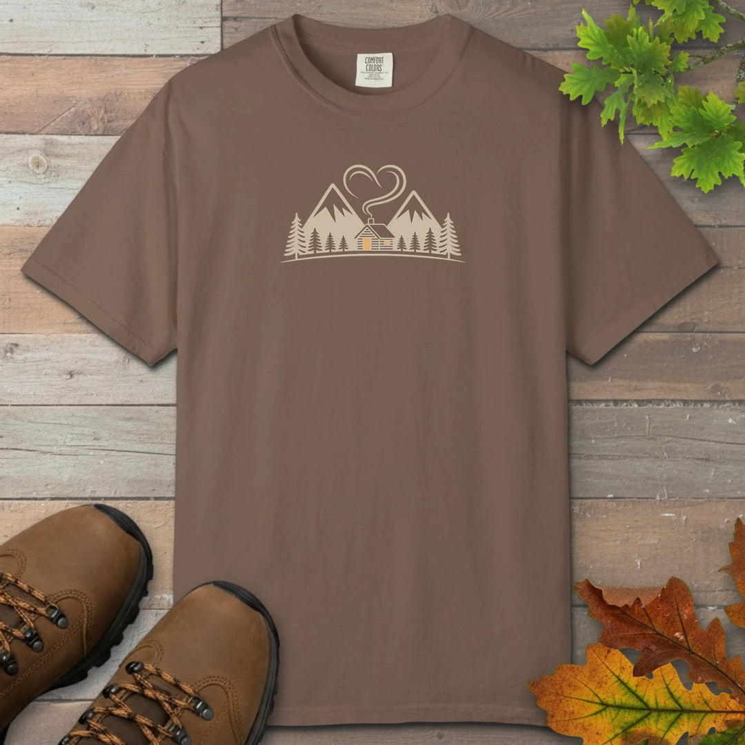 Cabin Heart Mountain Peace T-Shirt
