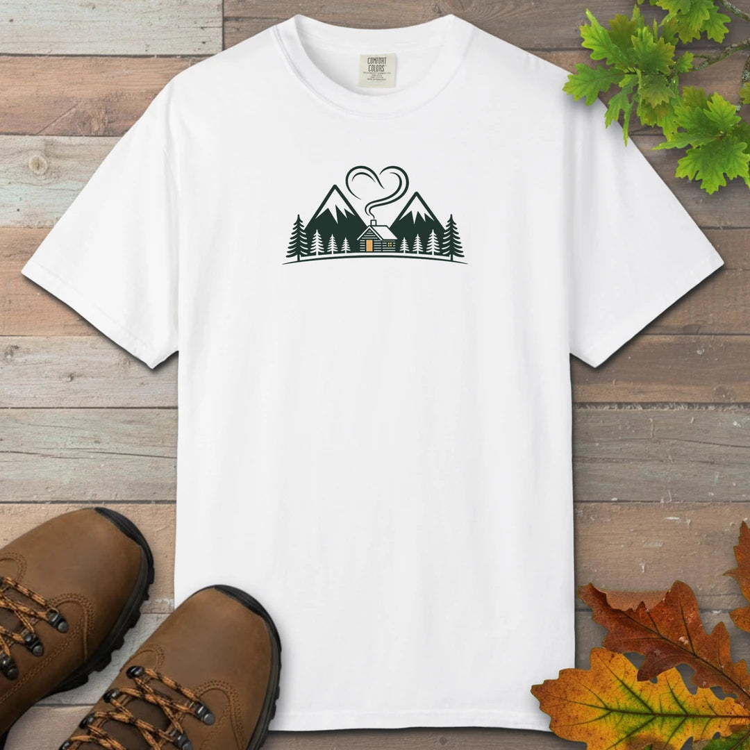 Cabin Heart Mountain Peace T-Shirt