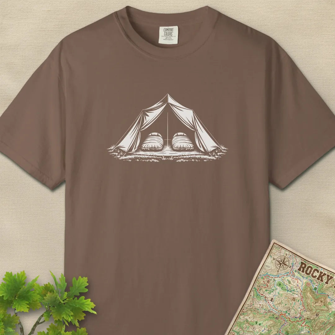 Cozy Camp Tent Twin Sleeping Bags T-Shirt