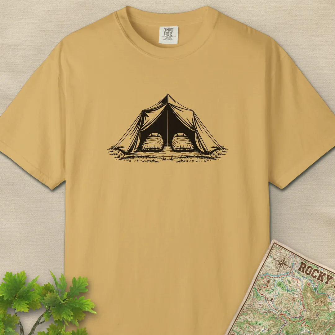 Cozy Camp Tent Twin Sleeping Bags T-Shirt