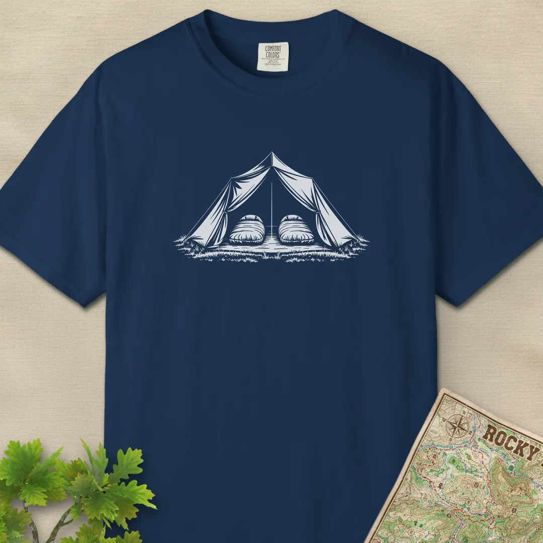 Cozy Camp Tent Twin Sleeping Bags T-Shirt
