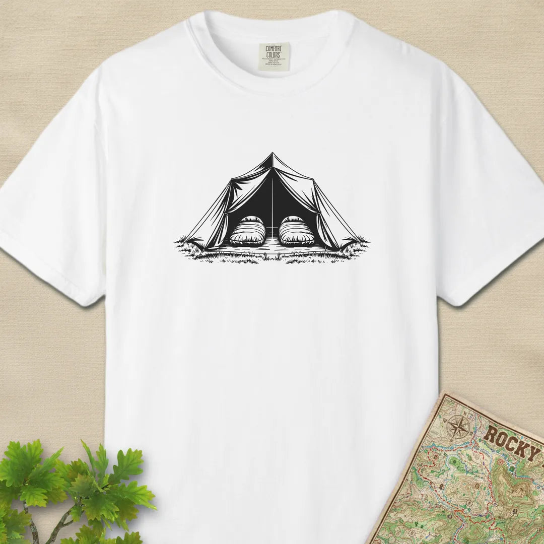 Cozy Camp Tent Twin Sleeping Bags T-Shirt