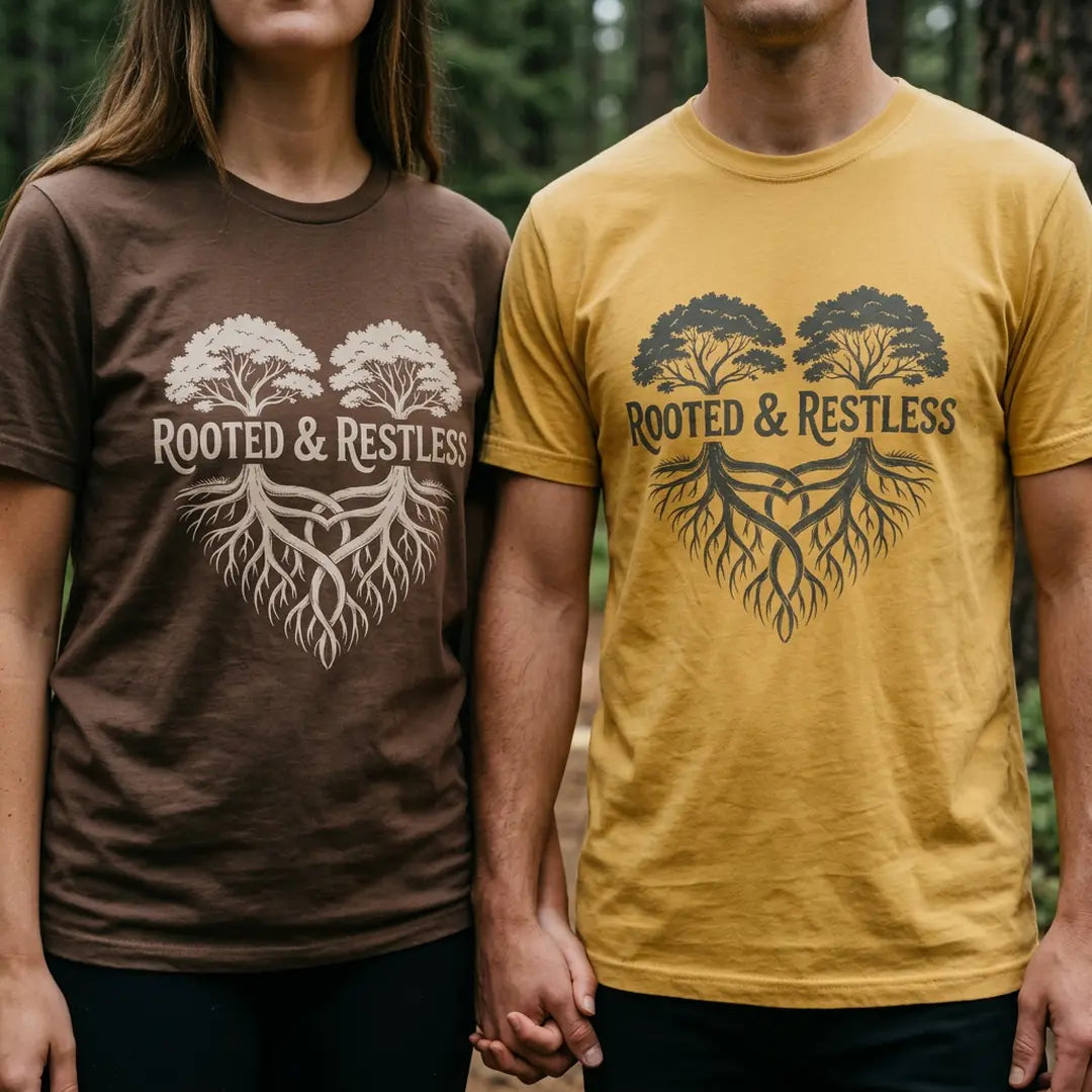 Rooted And Restless T-Shirt Outdoor Nature Tee
