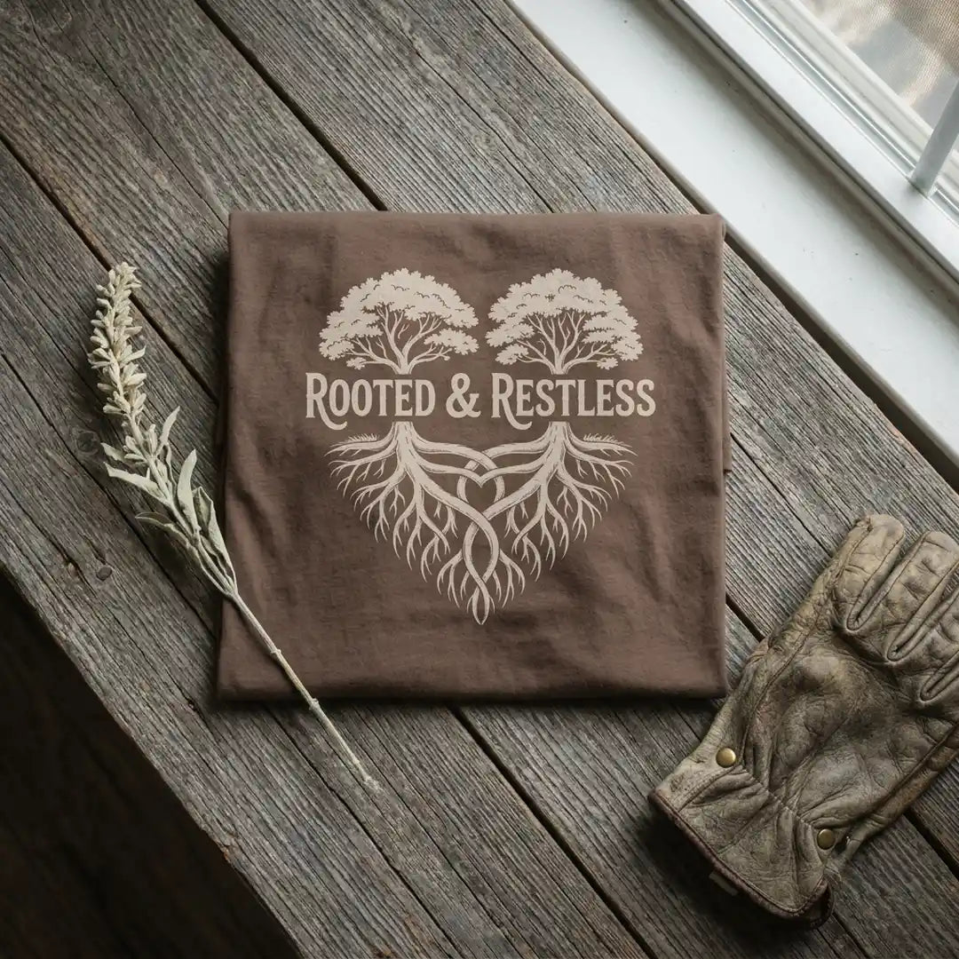 Rooted And Restless T-Shirt Outdoor Nature Tee