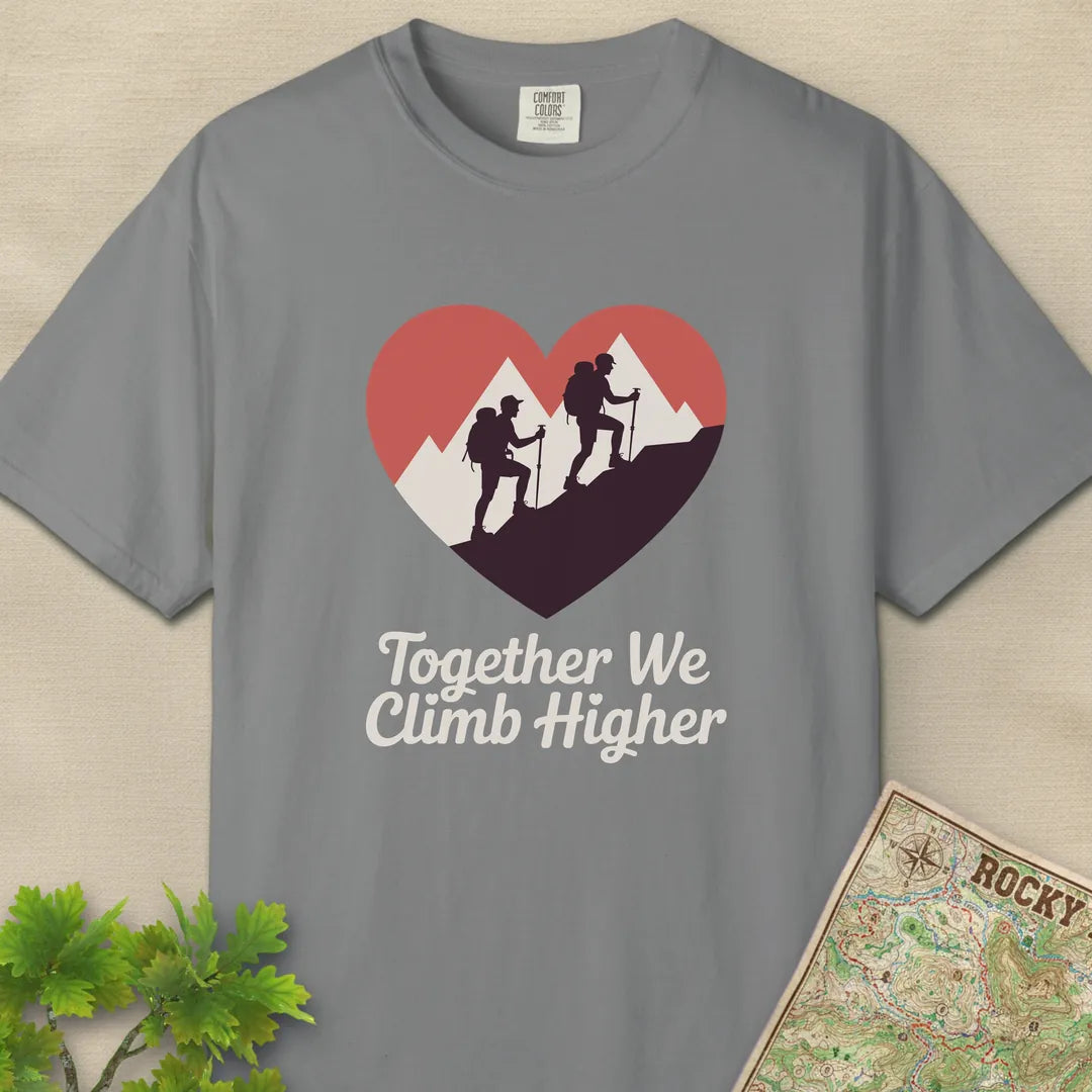 Together We Climb Higher Hiking T-Shirt