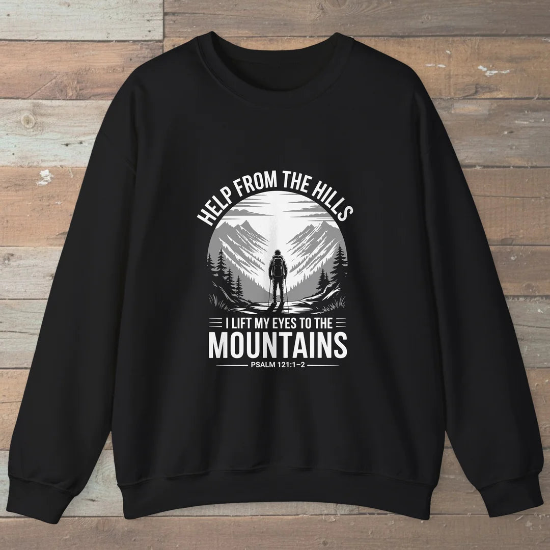 Help From The Hills Mountains Sweatshirt
