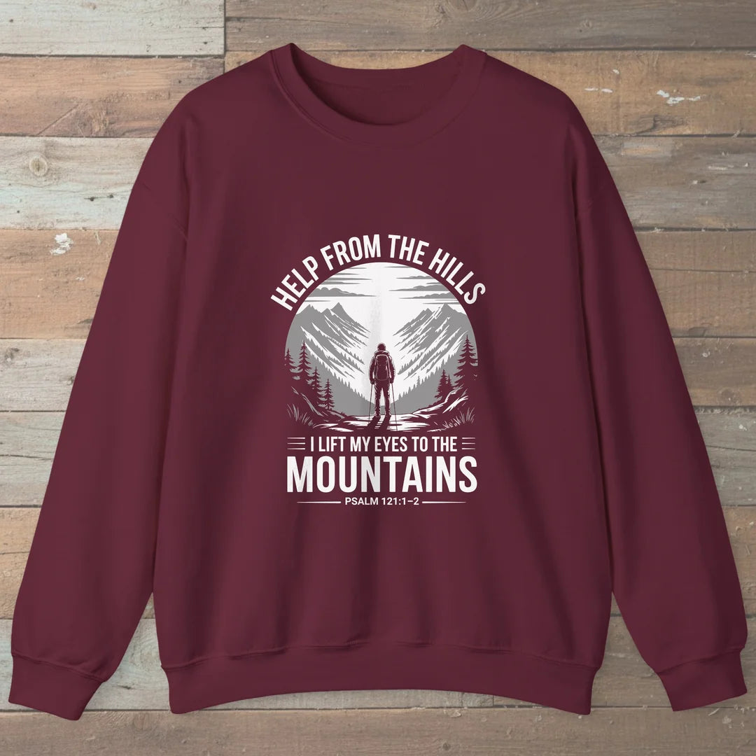 Help From The Hills Mountains Sweatshirt