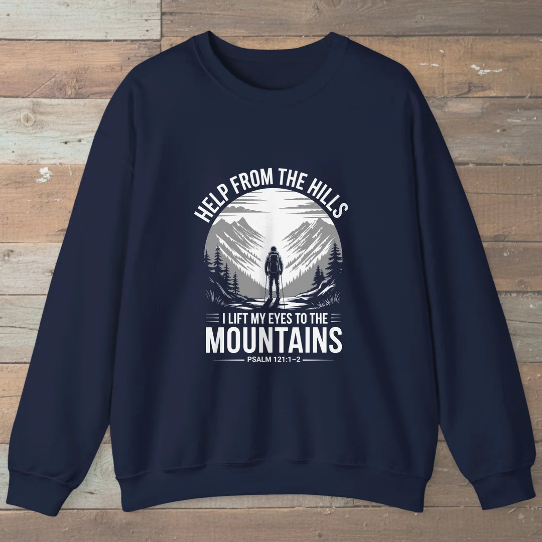 Help From The Hills Mountains Sweatshirt