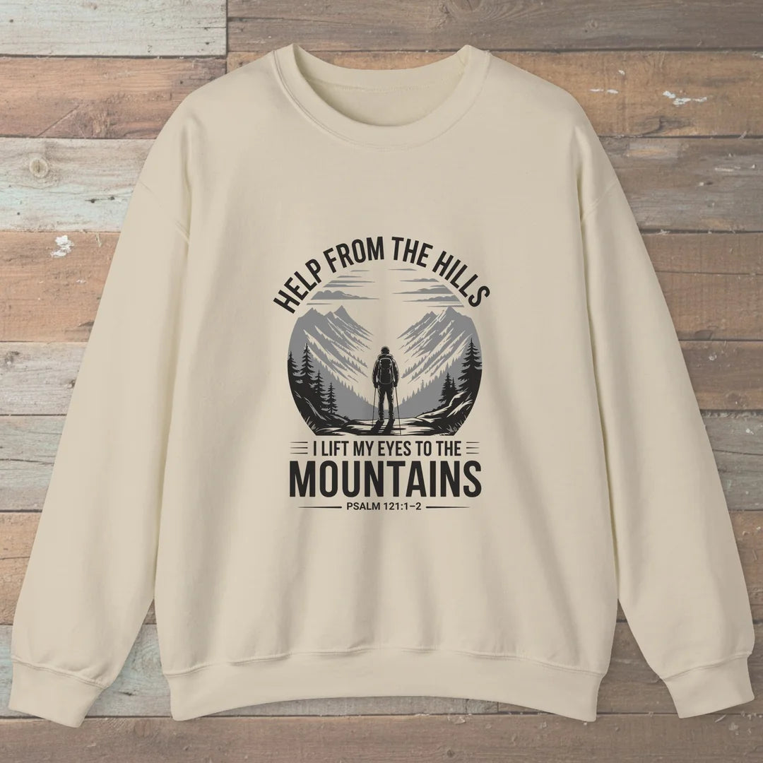 Help From The Hills Mountains Sweatshirt