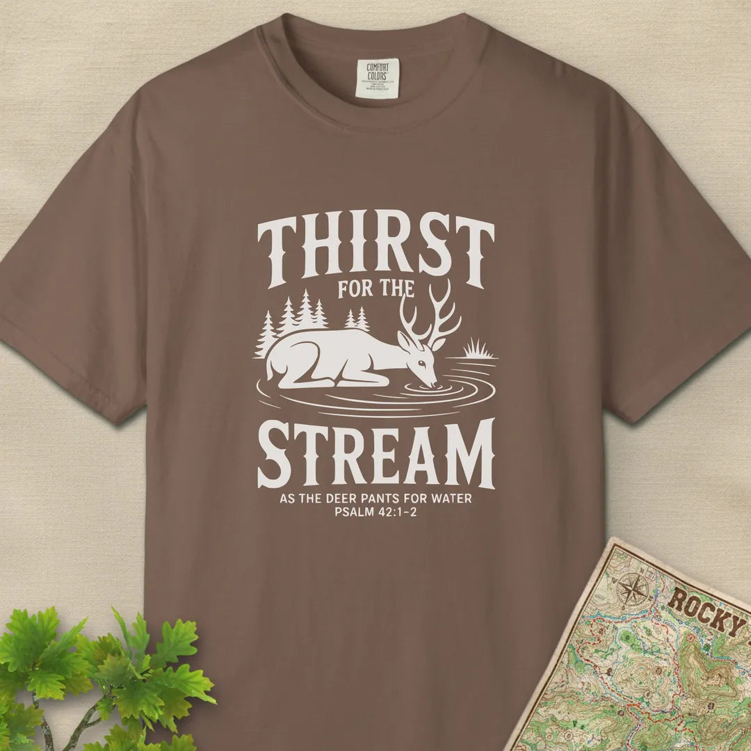 Thirst For The Stream Hiking Faith T-Shirt