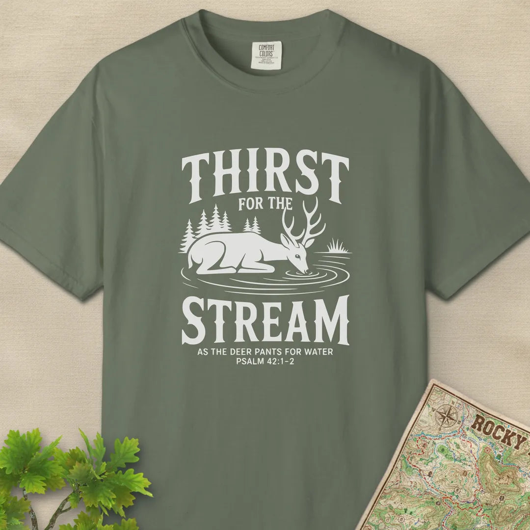 Thirst For The Stream Hiking Faith T-Shirt