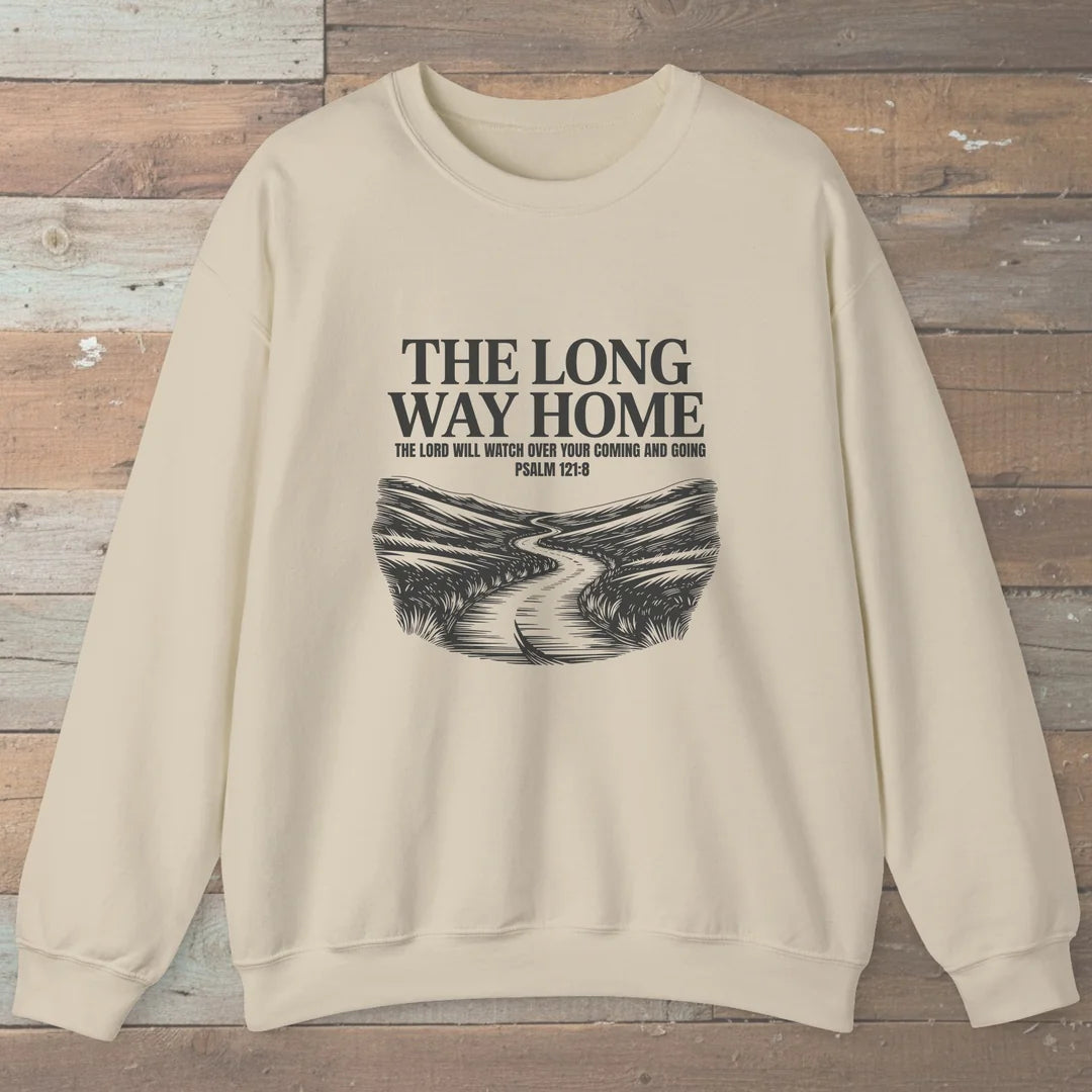 The Long Way Home Sweatshirt Sand Outdoor Nature Tee