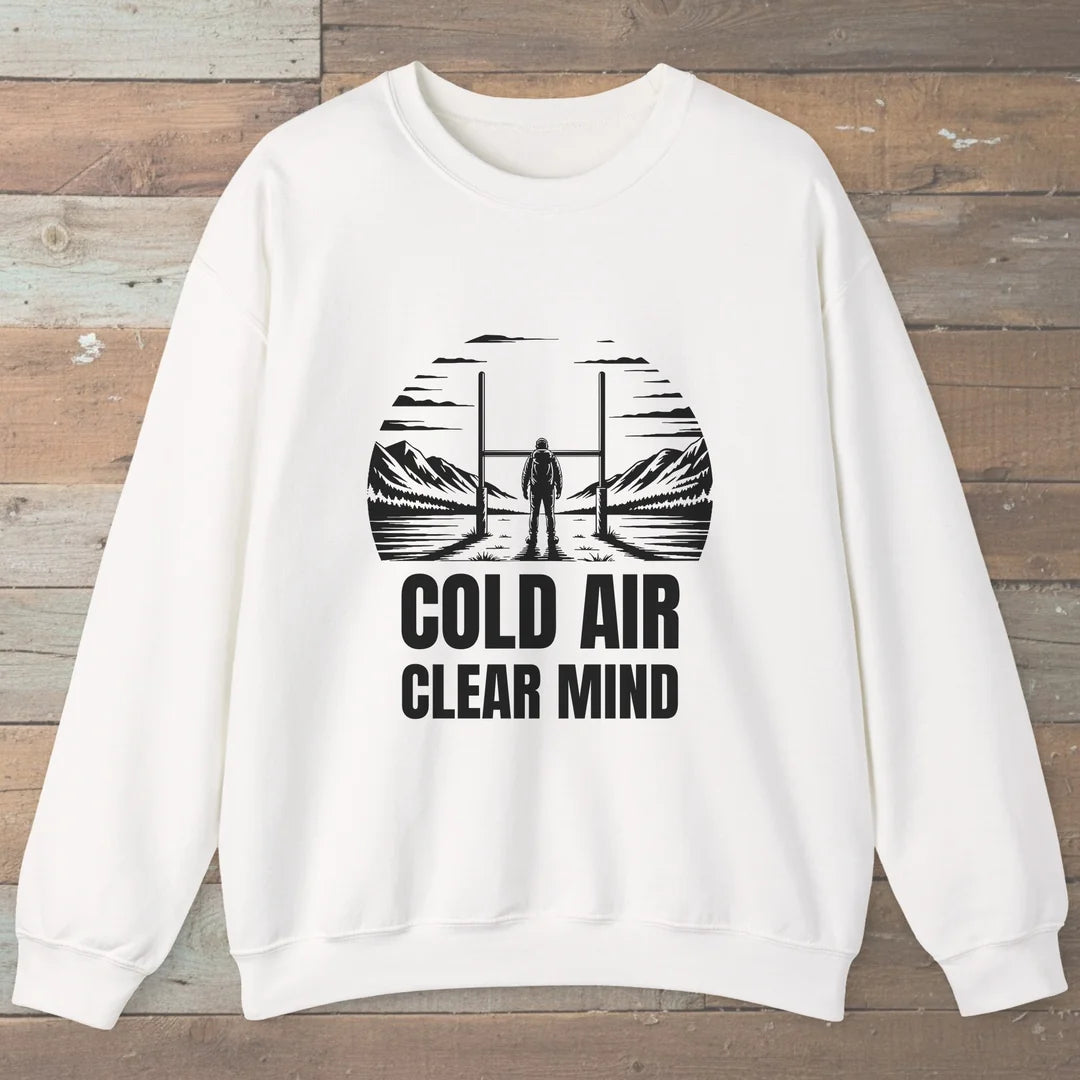Cold Air Clear Mind Sweatshirt White Outdoor Nature Tee