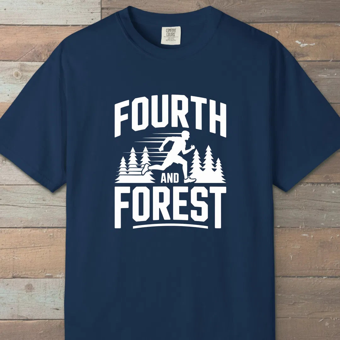 Fourth And Forest T-Shirt Navy Outdoor Nature Tee