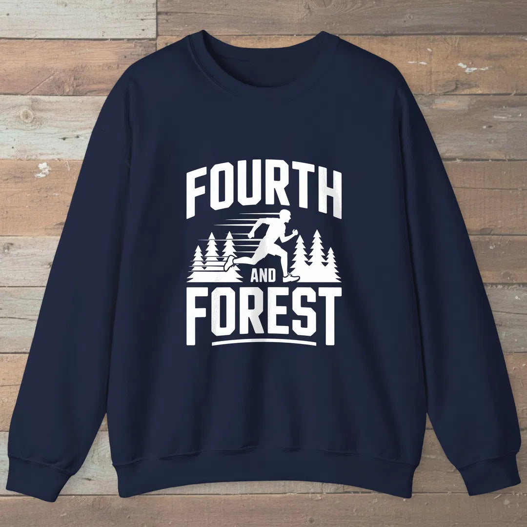 Fourth And Forest Sweatshirt Navy Outdoor Nature Tee