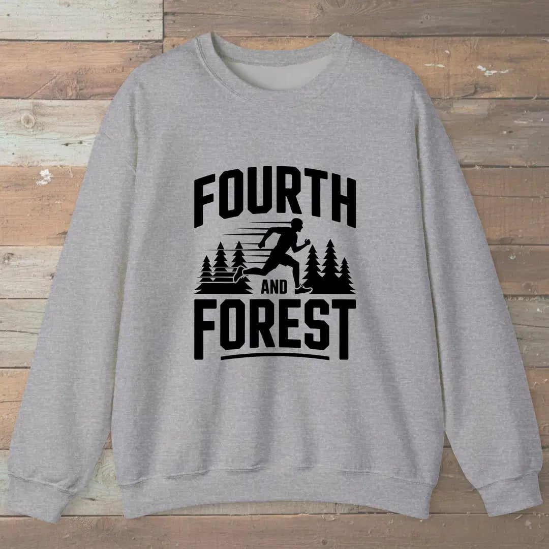 Fourth And Forest Sweatshirt Sport Grey Outdoor Nature Tee