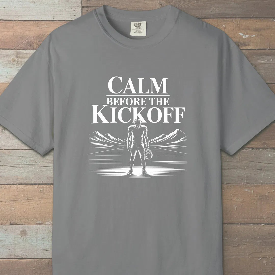 Calm Before The Kickoff T-Shirt Grey Outdoor Nature Tee