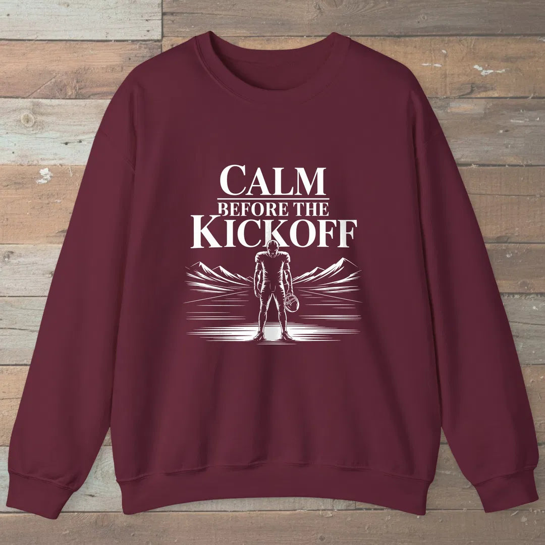 Calm Before The Kickoff Sweatshirt Maroon Outdoor Nature Tee