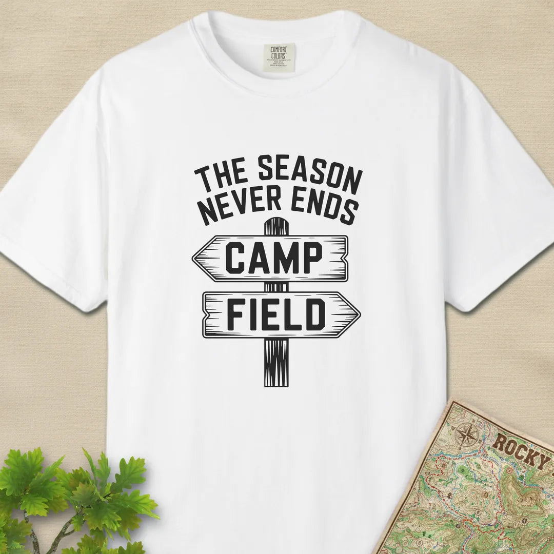 The Season Never Ends Camp And Field T-Shirt