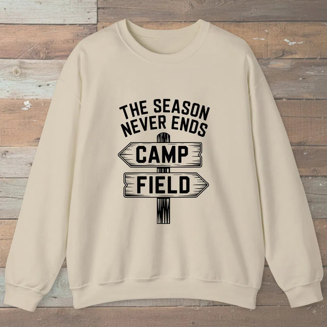 The Season Never Ends Sweatshirt Sand Outdoor Nature Tee