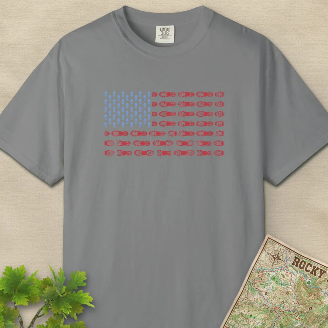 US Boot Print Flag T-Shirt
