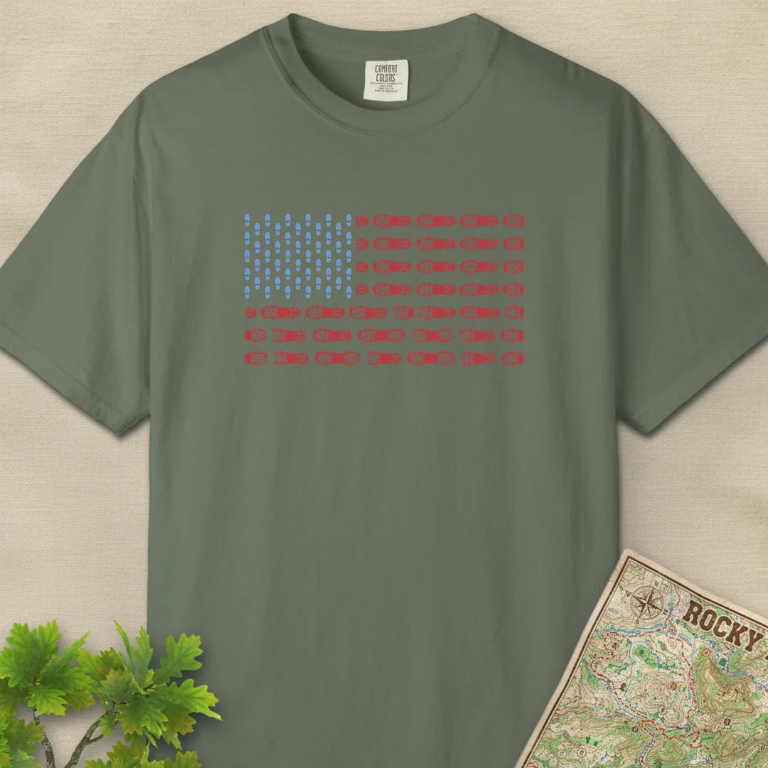 US Boot Print Flag T-Shirt