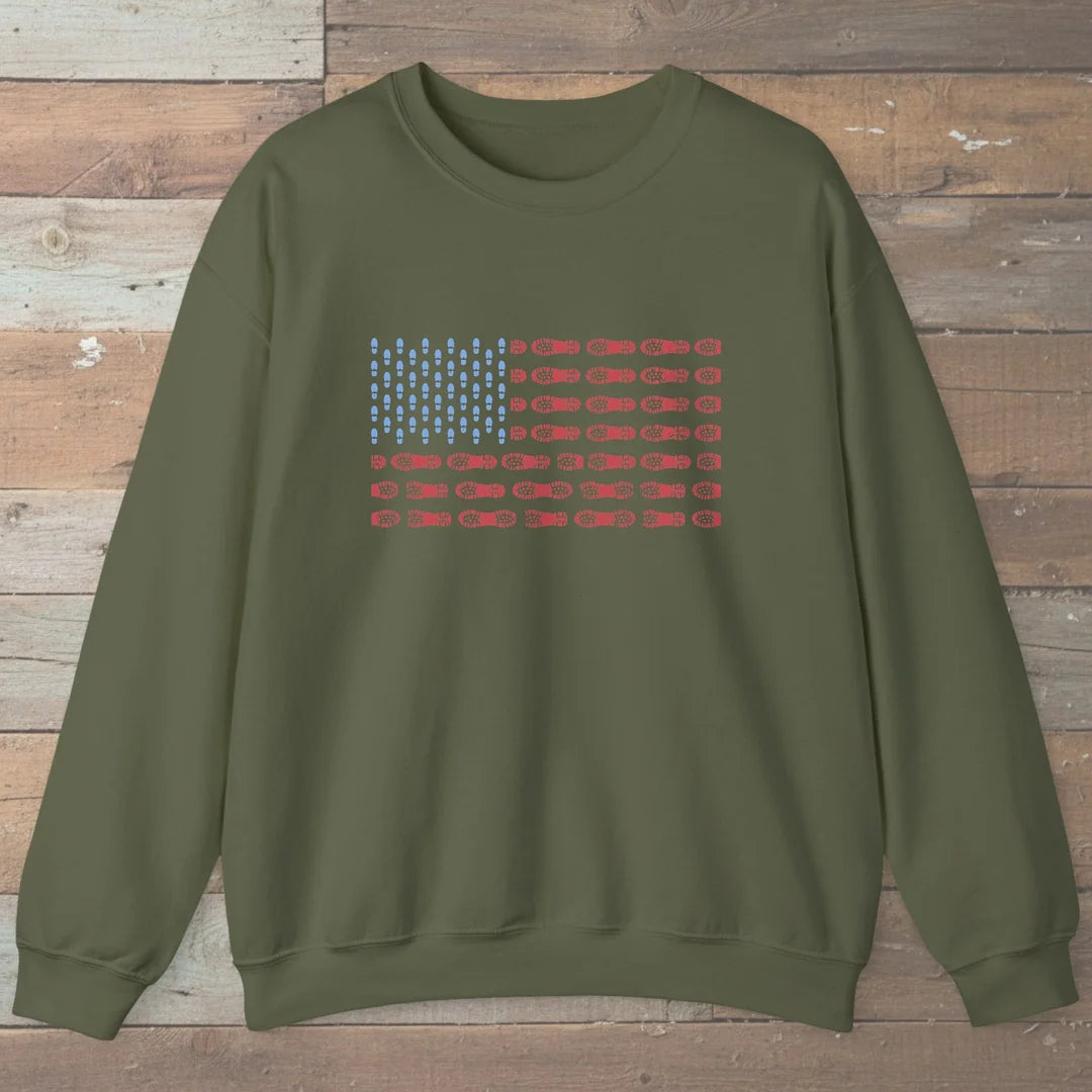 US Boot Print Flag Sweatshirt