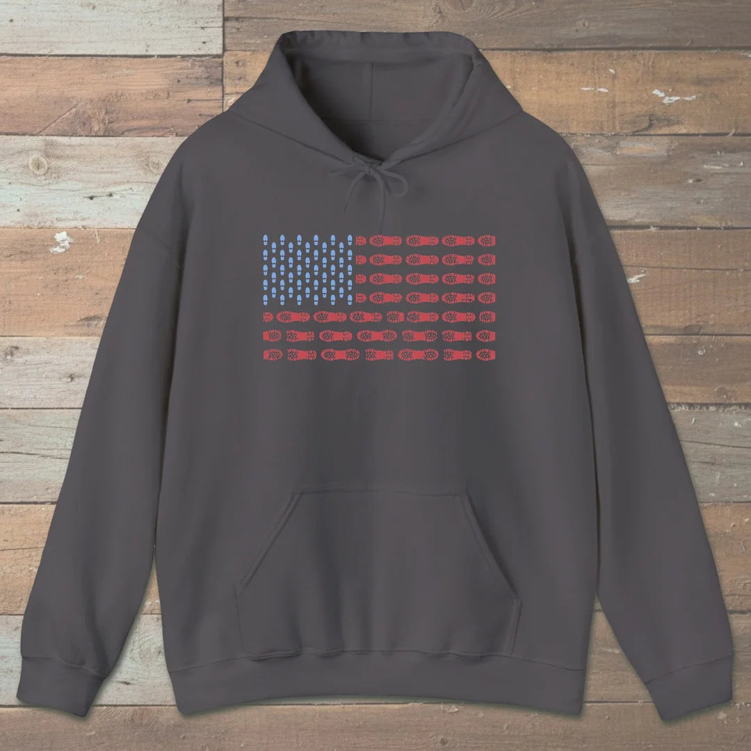 US Boot Print Flag Hoodie