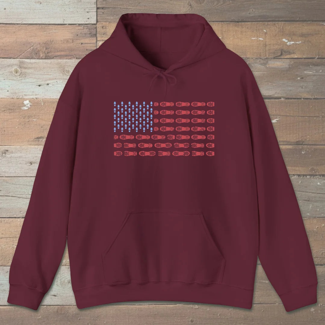 US Boot Print Flag Hoodie