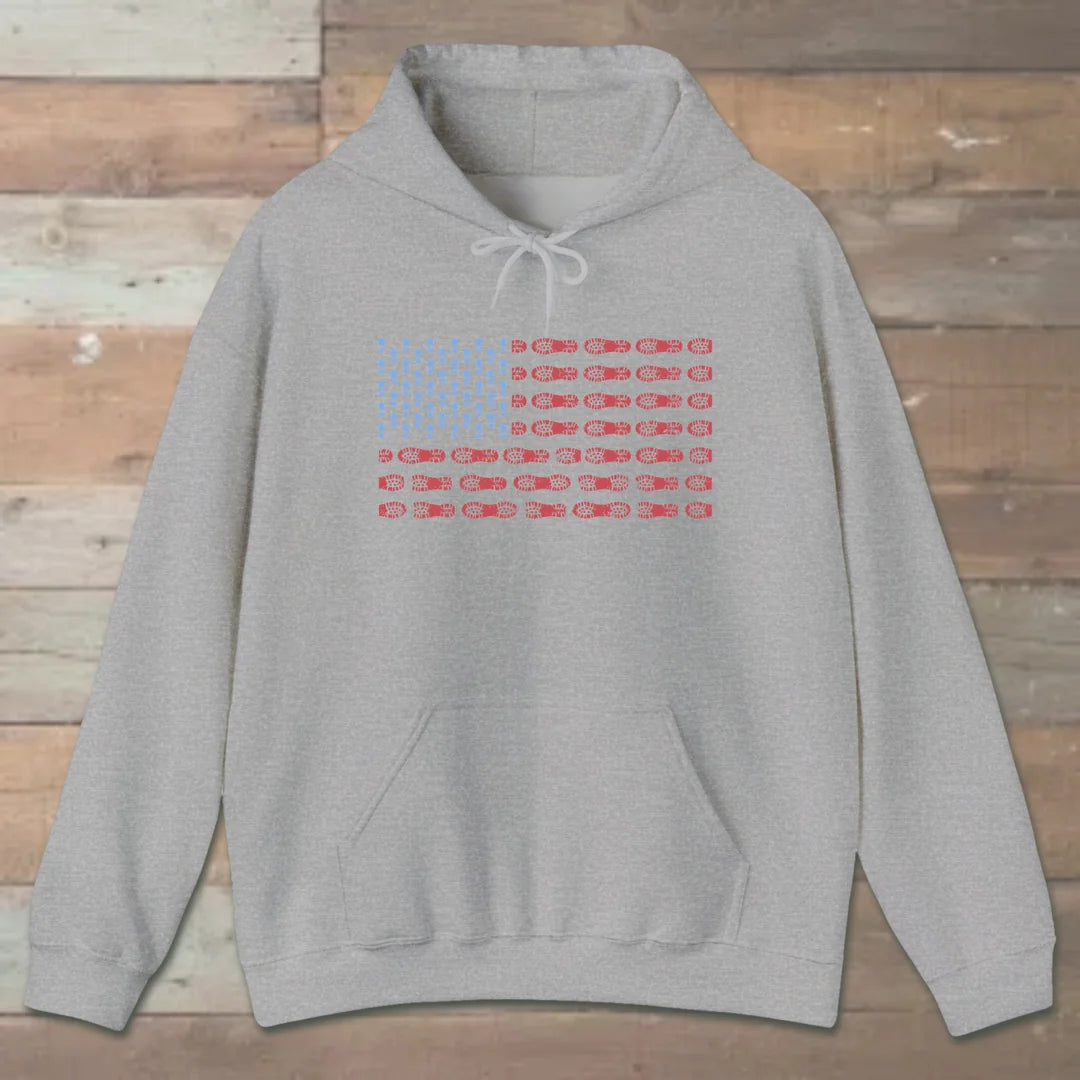 US Boot Print Flag Hoodie