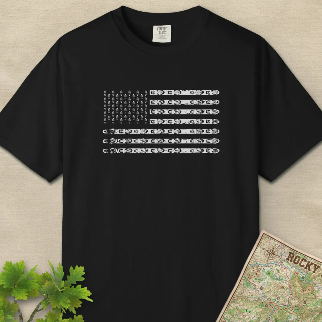 Trail Flag Boot Print T-Shirt