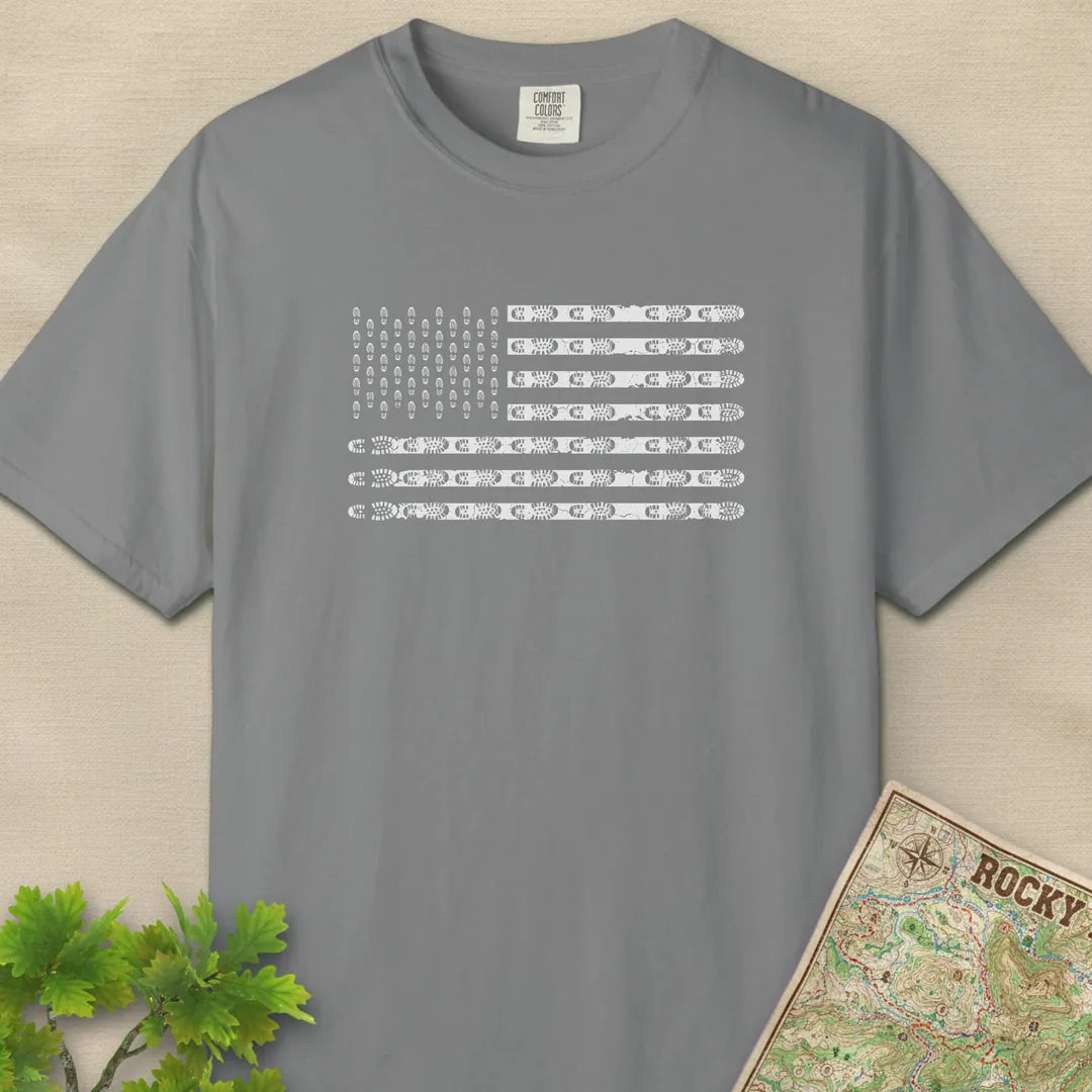 Trail Flag Boot Print T-Shirt