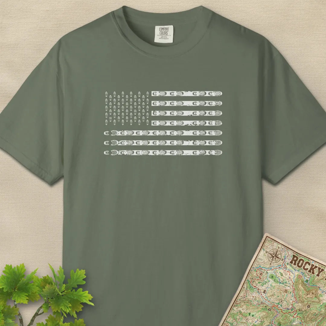 Trail Flag Boot Print T-Shirt