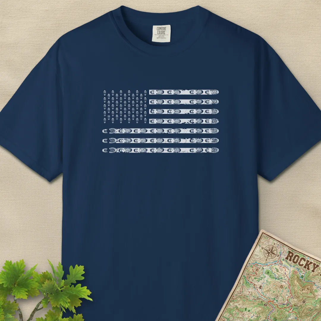 Trail Flag Boot Print T-Shirt