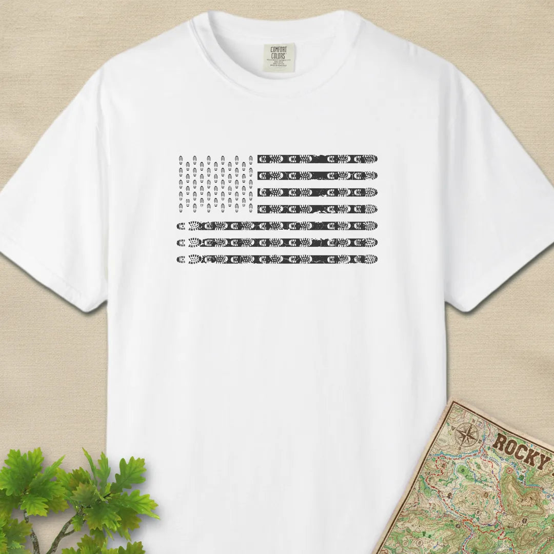 Trail Flag Boot Print T-Shirt