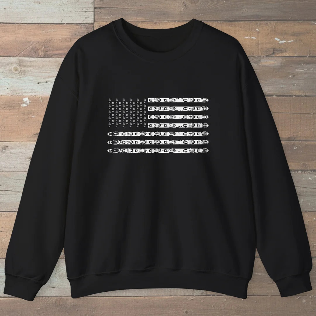 Trail Flag Boot Print Sweatshirt