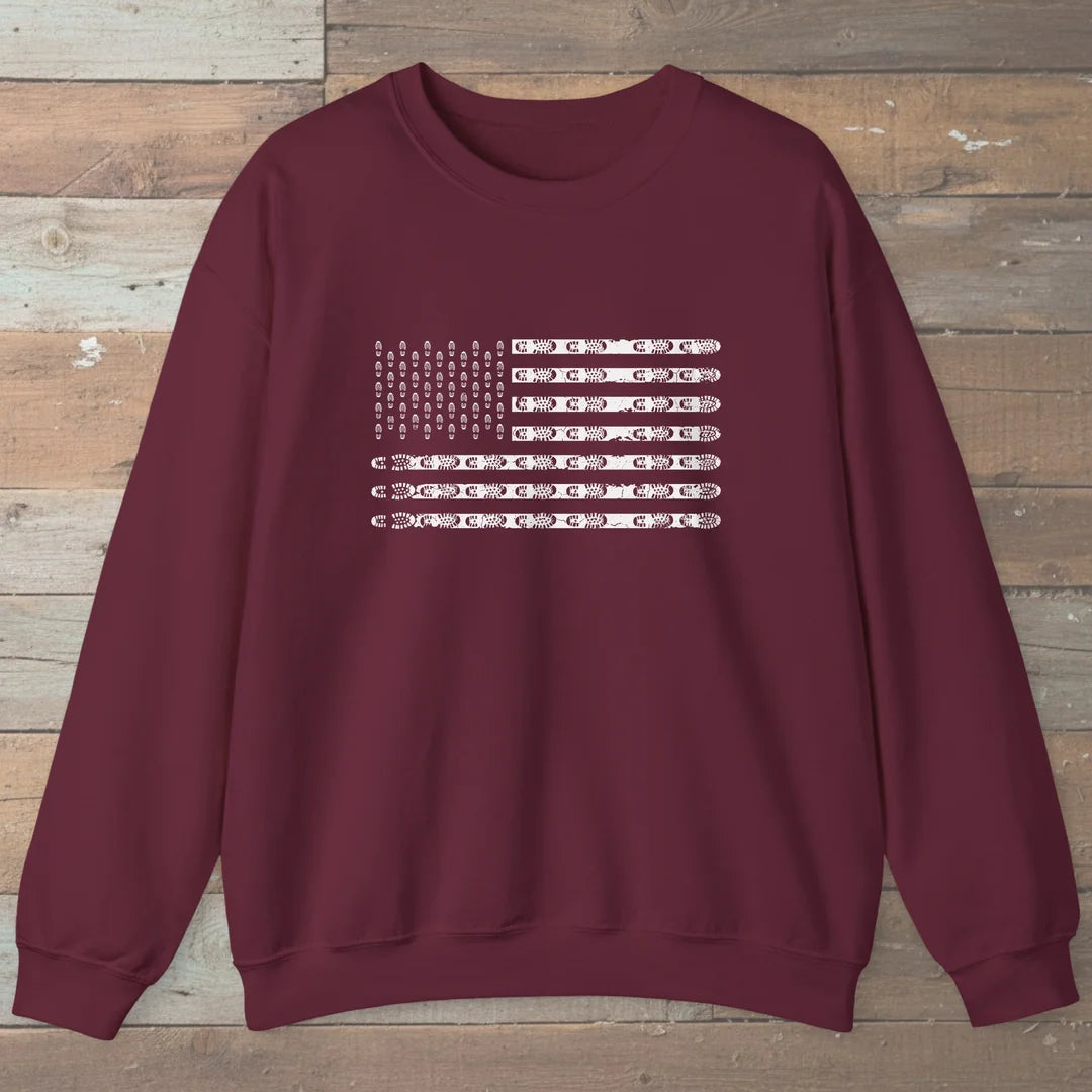 Trail Flag Boot Print Sweatshirt