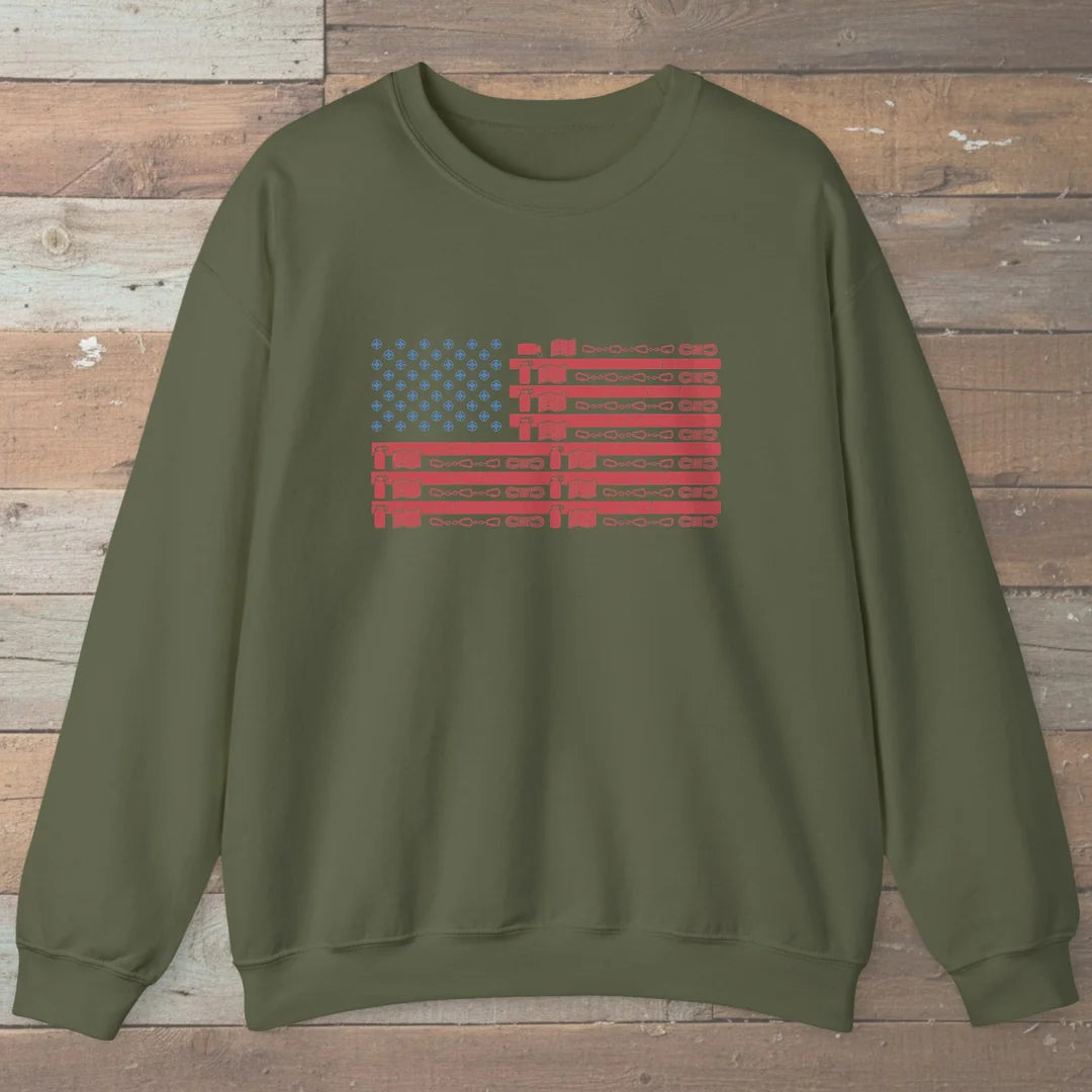 Hiking Gear Flag Sweatshirt