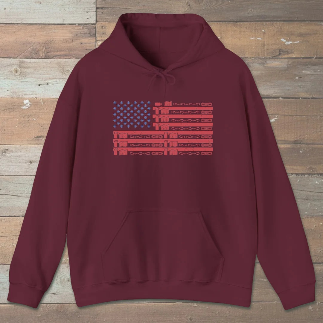 Hiking Gear Flag Hoodie
