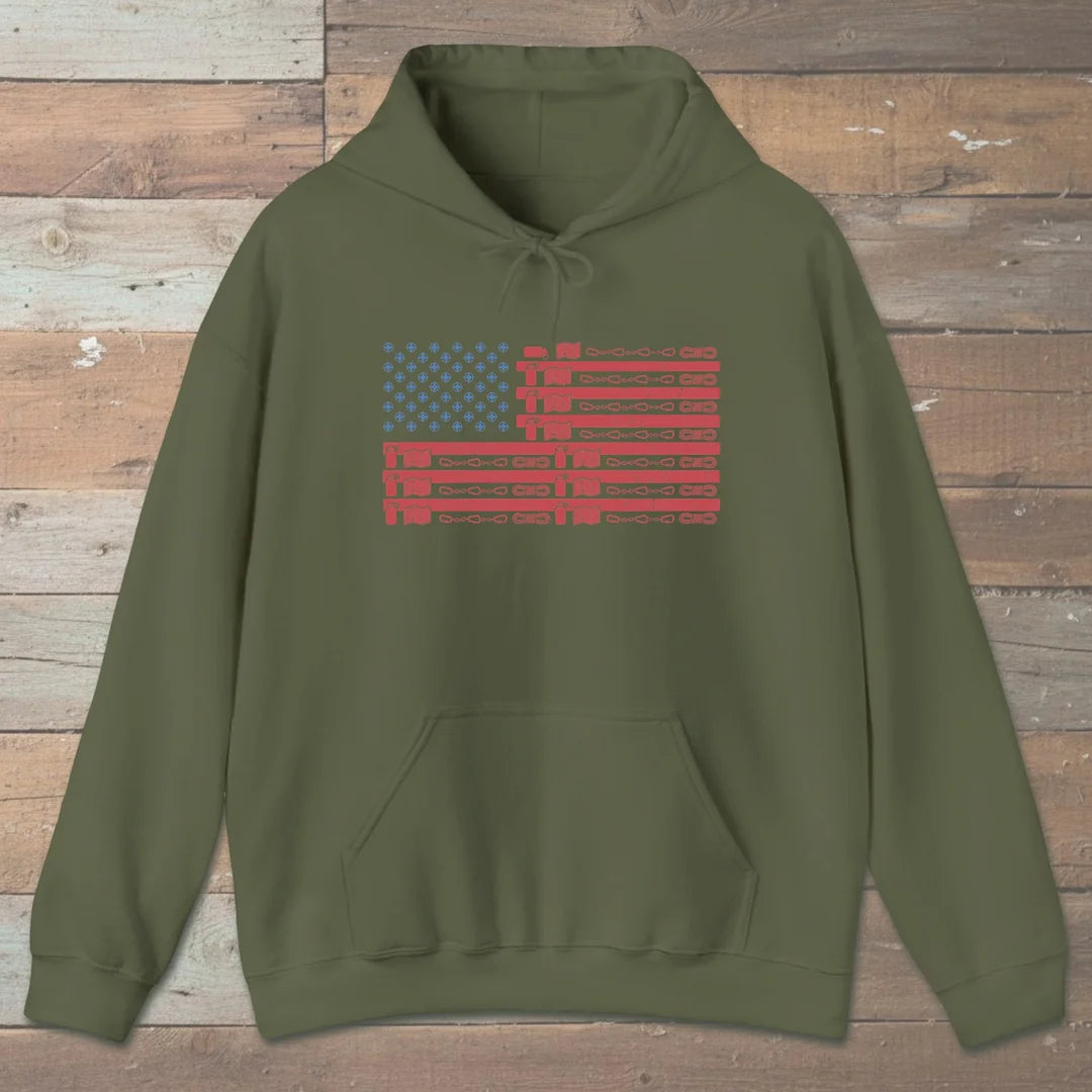 Hiking Gear Flag Hoodie