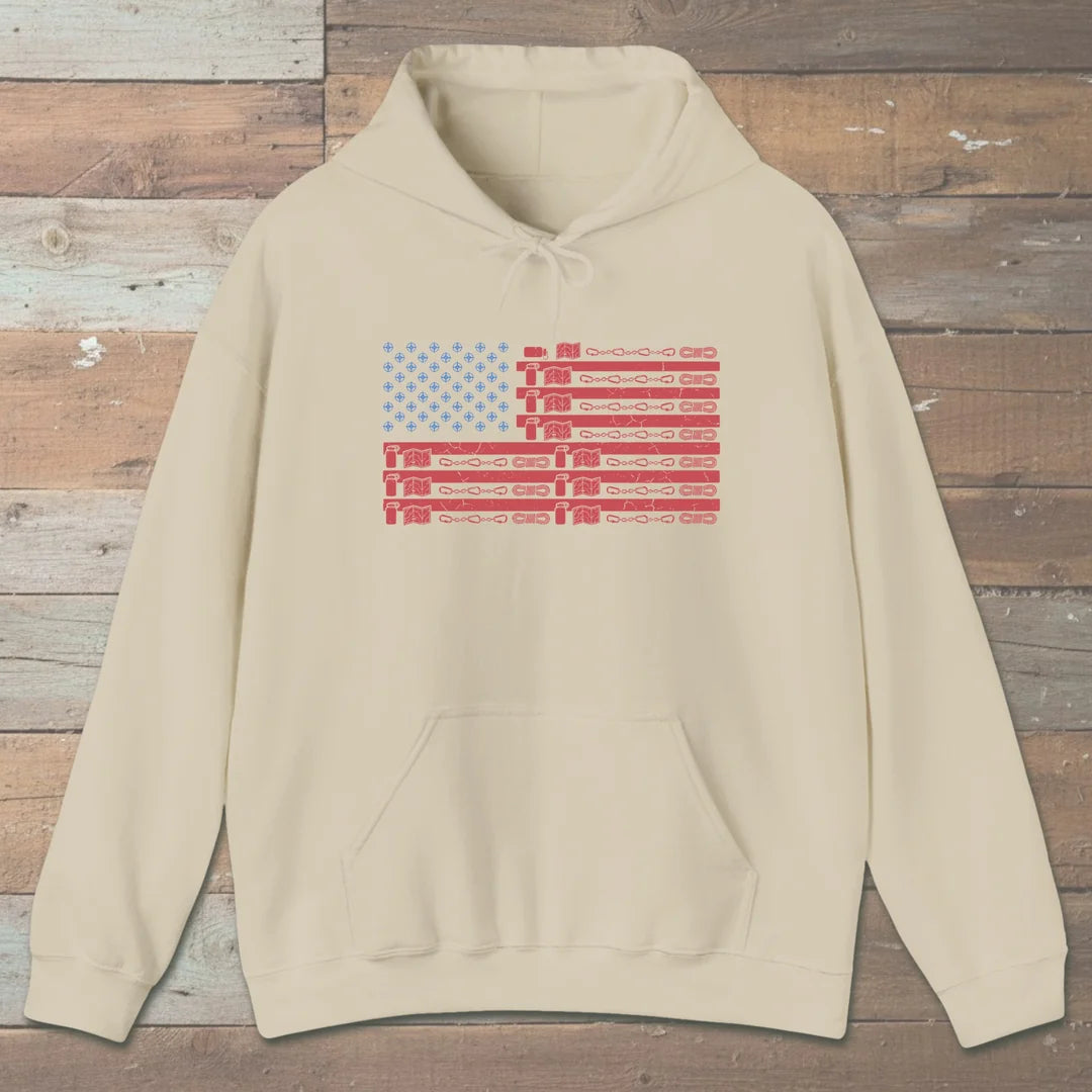 Hiking Gear Flag Hoodie