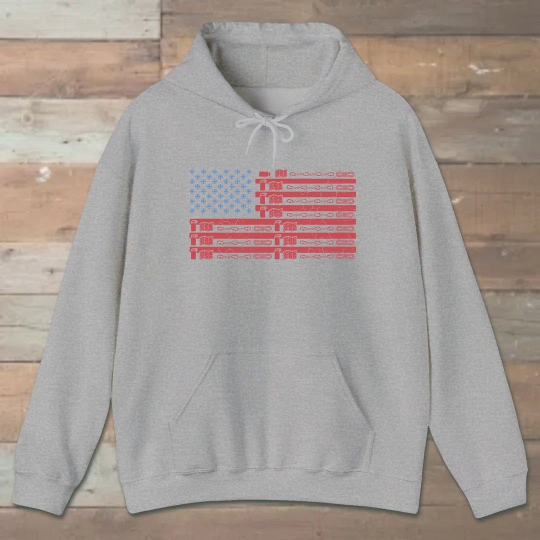 Hiking Gear Flag Hoodie