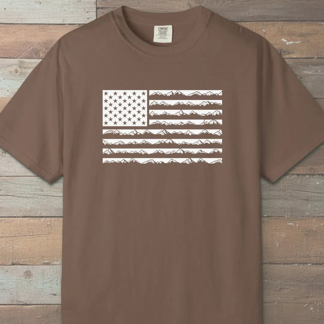 Ridgeline Flag T-Shirt Espresso Outdoor Nature Tee
